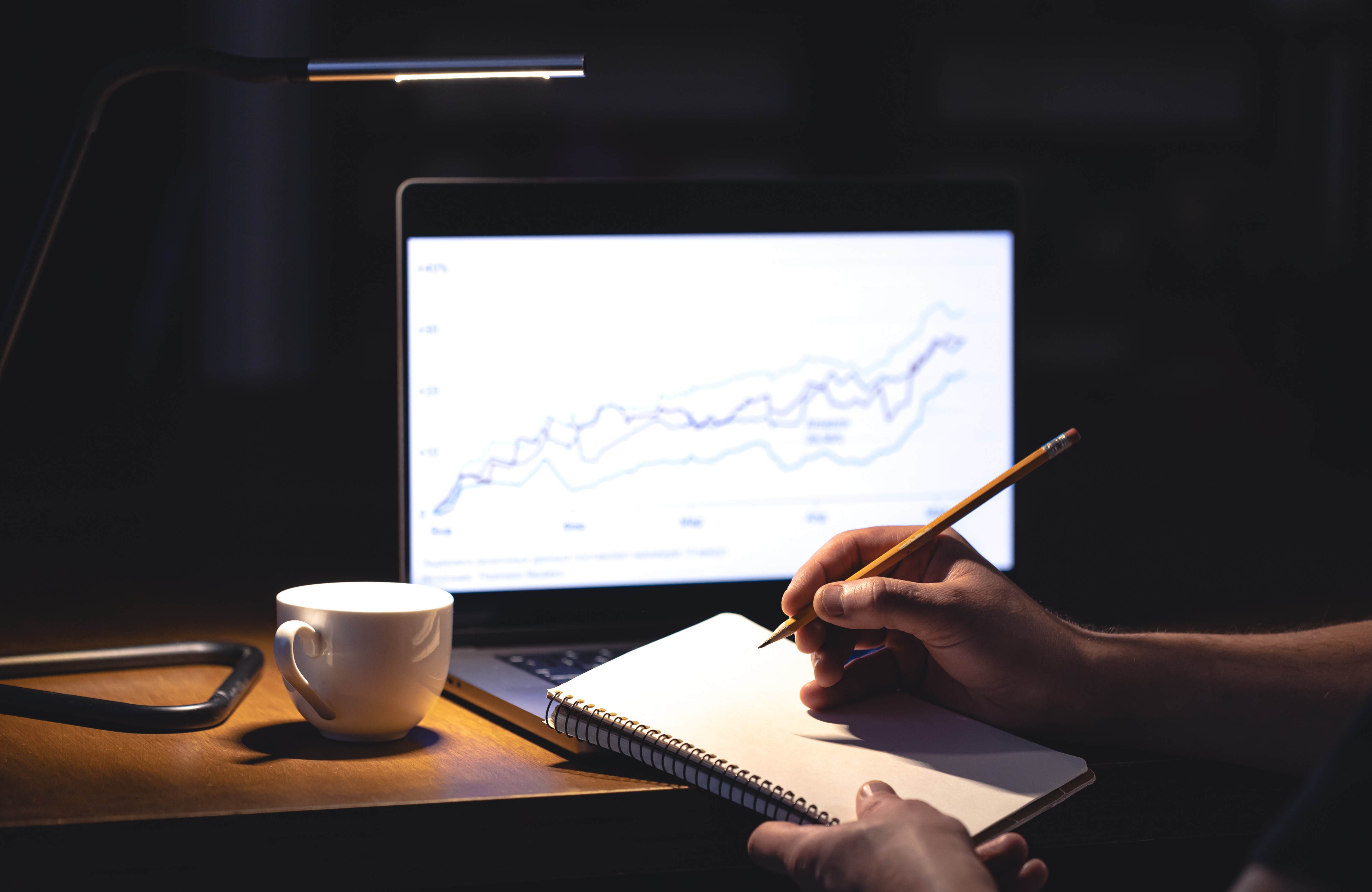 Money stacks showing investment